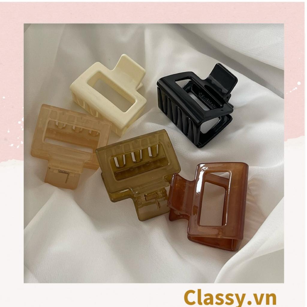 Kẹp tóc càng cua Classy Hàn Quốc trong suốt nhiều màu phong cách trẻ trung hiện đại PK1003