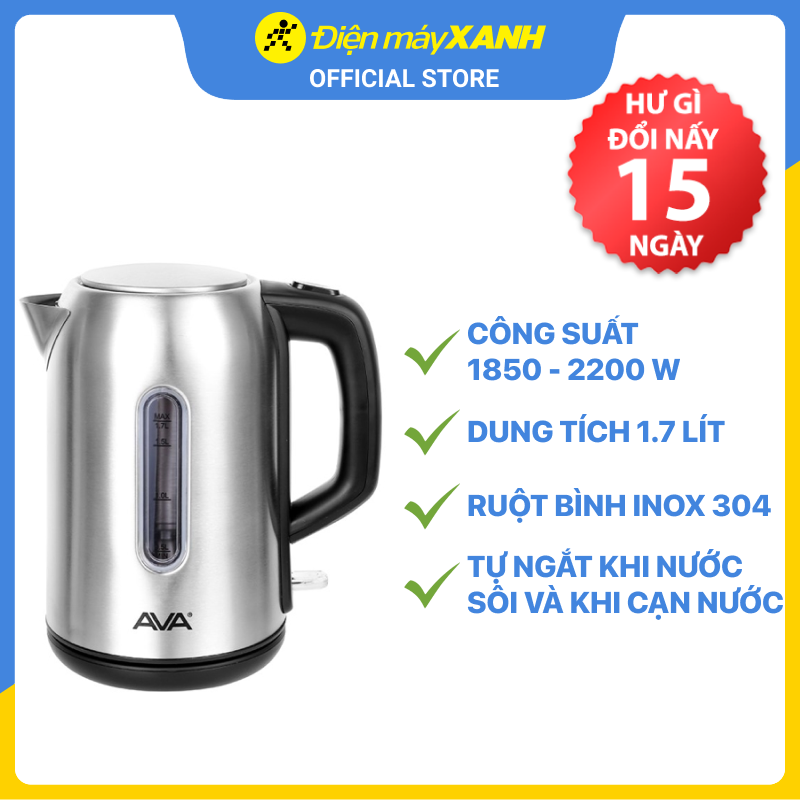 Bình đun siêu tốc Ava 1.7 lít T-906I - Hàng chính hãng