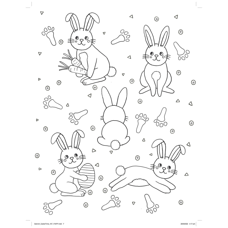 Sách Gem Sticker Colouring Book - Easter