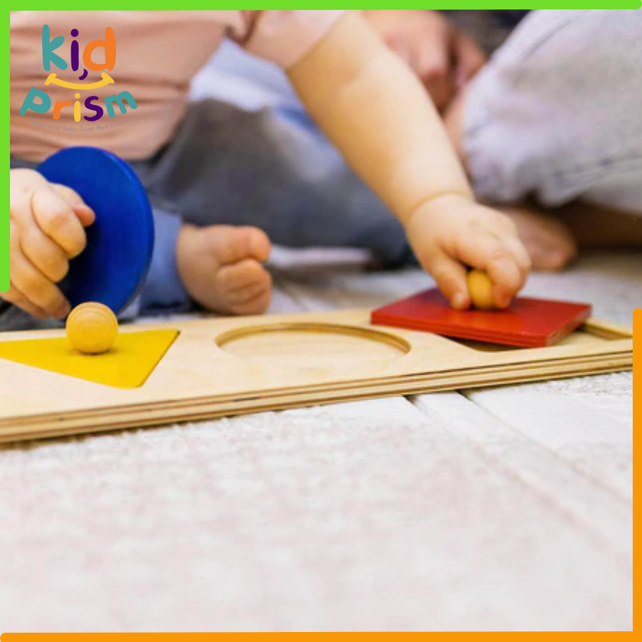 Bảng ghép Montessori hình khối cơ bản dạng bằng gỗ giúp bé phát triển trí não (size nhỏ) (Giáo cụ Montessori)