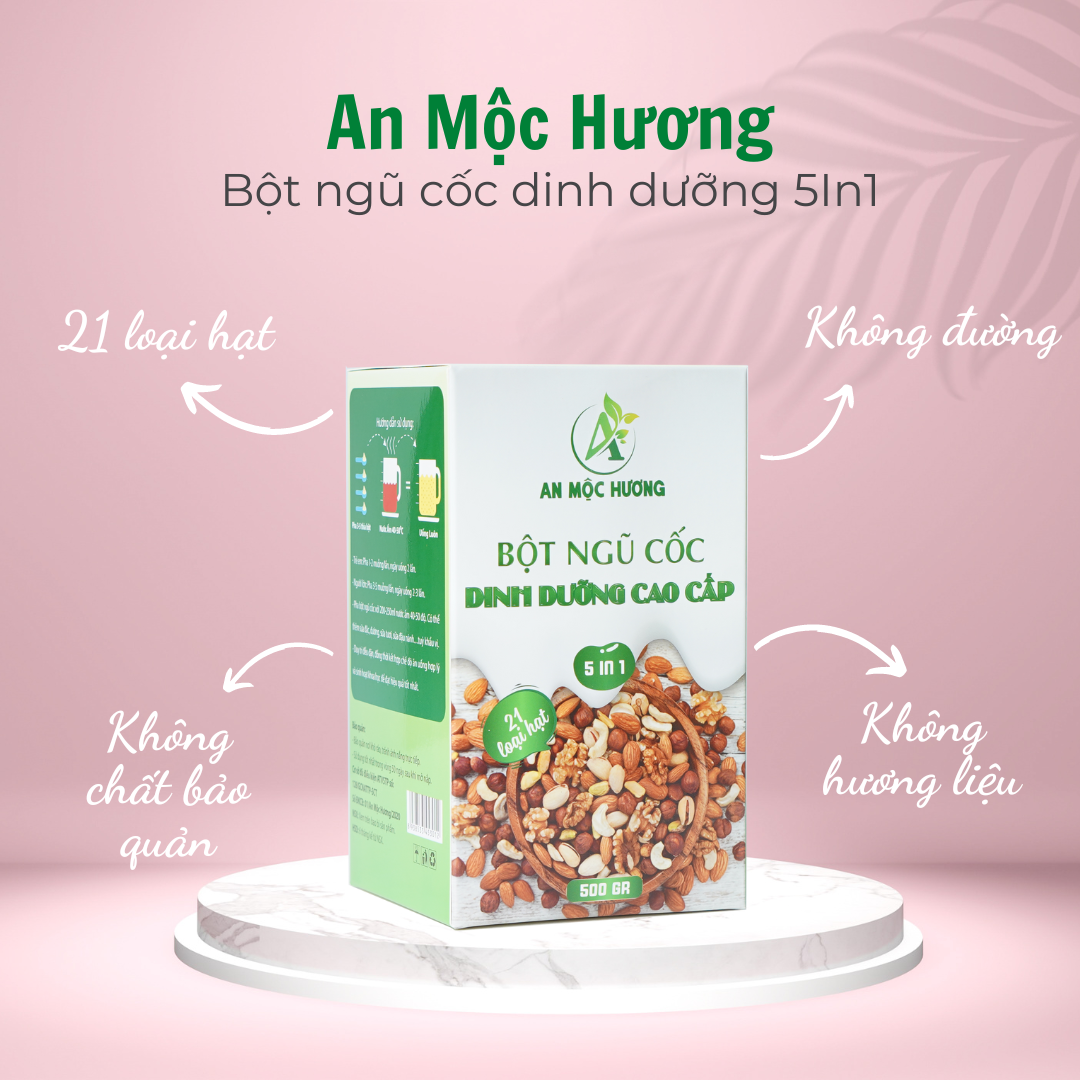 BỘT NGŨ CỐC DINH DƯỠNG 5IN1 AN MỘC HƯƠNG (1KG) | CÔNG THỨC MỚI, KHÔNG ĐẬU NÀNH