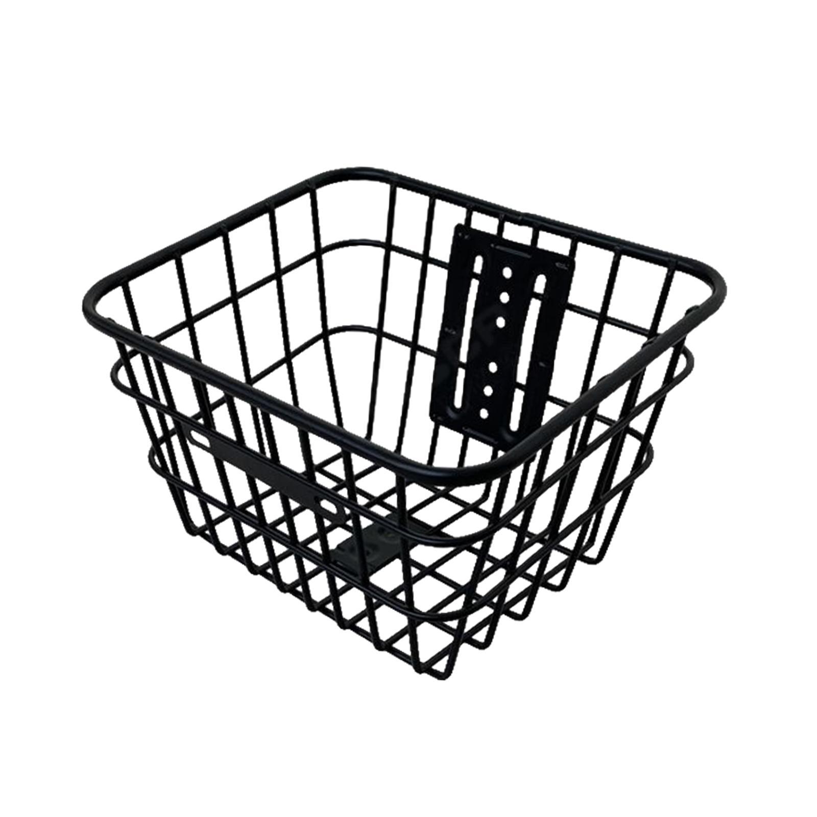 Front Basket Storage Iron Parts Black Hanging Basket for Electric Scooter