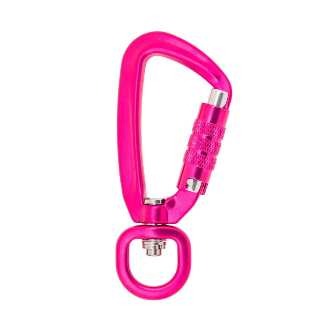 Outdoor Carabiner Self Lock Clip Key Ring Holder Key Chain Hiking Hook D Shape 500KG - Choice of Color