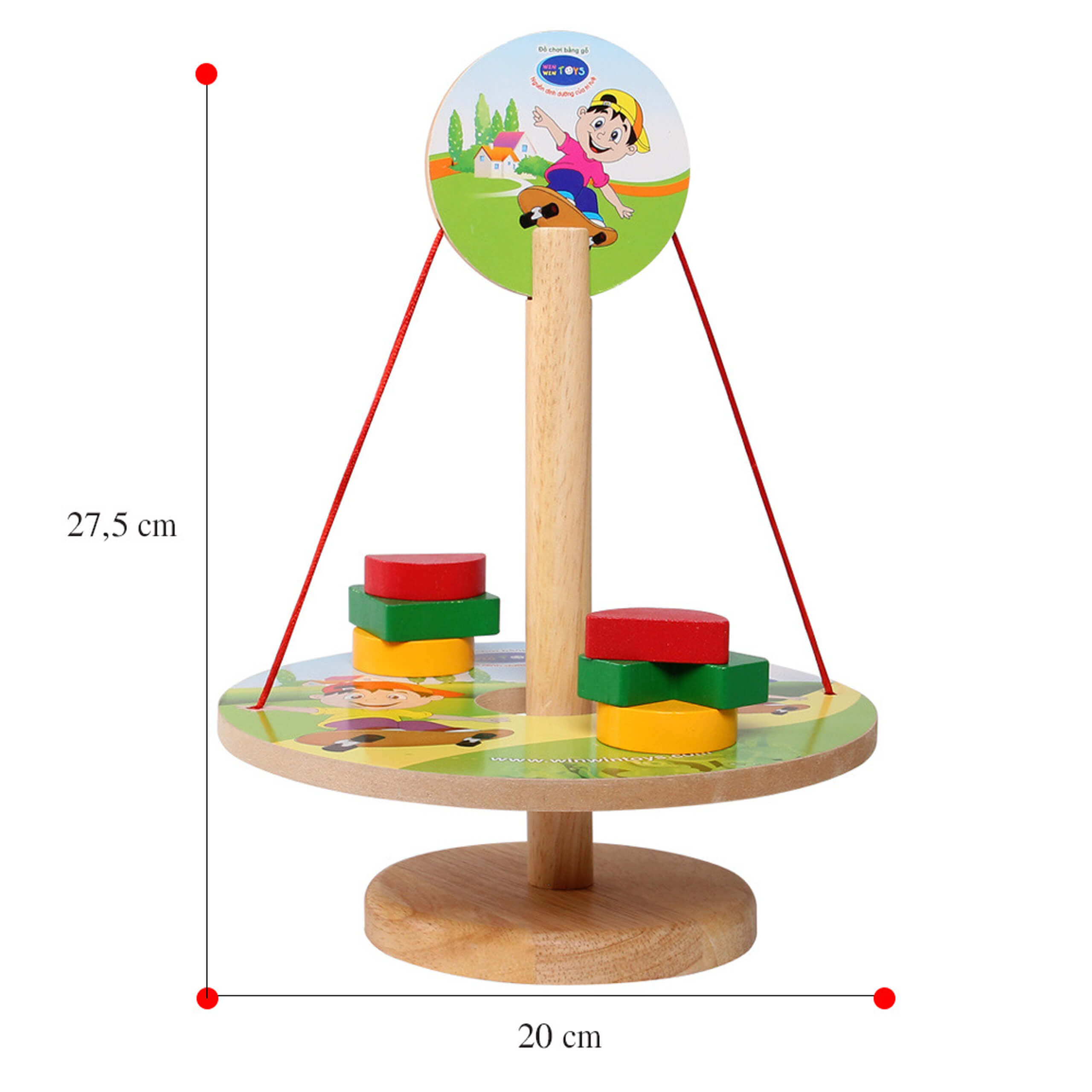 Đồ chơi cân đĩa cho bé - Đồ chơi gỗ Winwintoys