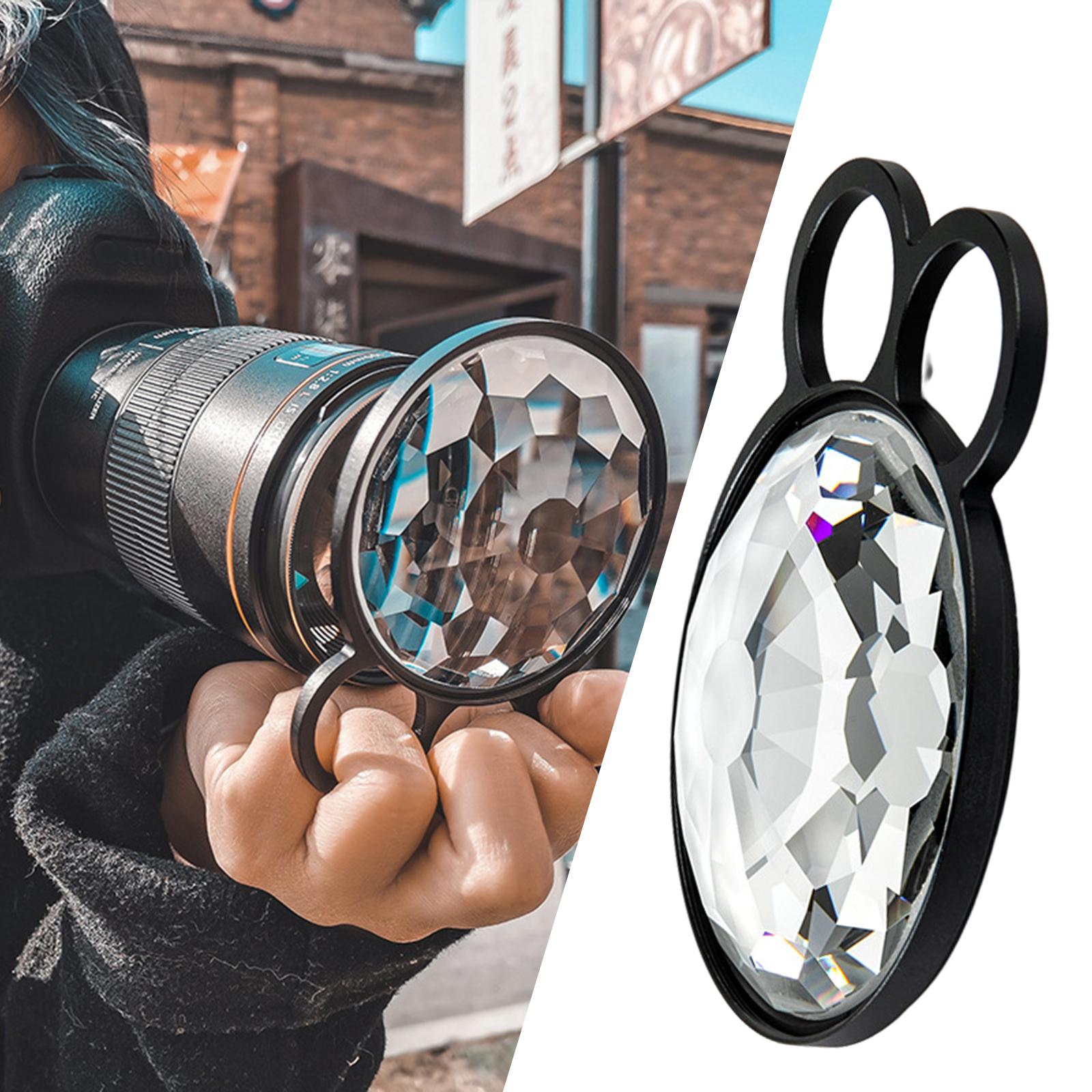 77mm Handheld Kaleidoscope Glass Prism Camera Glass Filter Effect Filter High DSLR Photography Props for Shooting