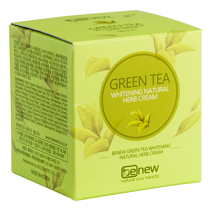 Kem Dưỡng Ẩm Cao Cấp Trà Xanh Benew Green Tea (60ml)