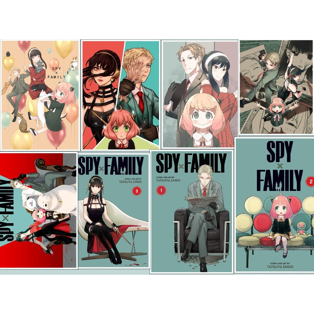 Poster 8 tấm in hình Spy x Family Gia đình điệp viên anime (MẪU GIAO NGẪU NHIÊN)