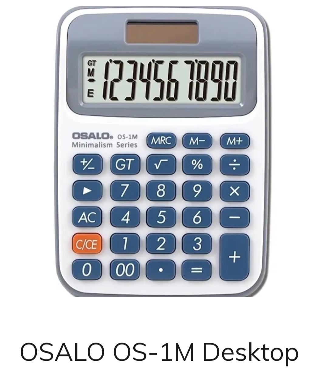Máy tính OSALO OS-1M chính hãng, chất lượng cao,10 chữ số, màn hình LCD Nhật sắc nét, bàn phím cực nhẹ, thiết kết trang nhã, đẹp mắt.