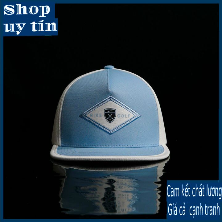 Freeship - MŨ/NÓN KẾT LƯỠI TRAI SNAPBACK GOLF CÁ TÍNH THỜI TRANG NAM NỮ CAO CẤP - màu xanh trắng