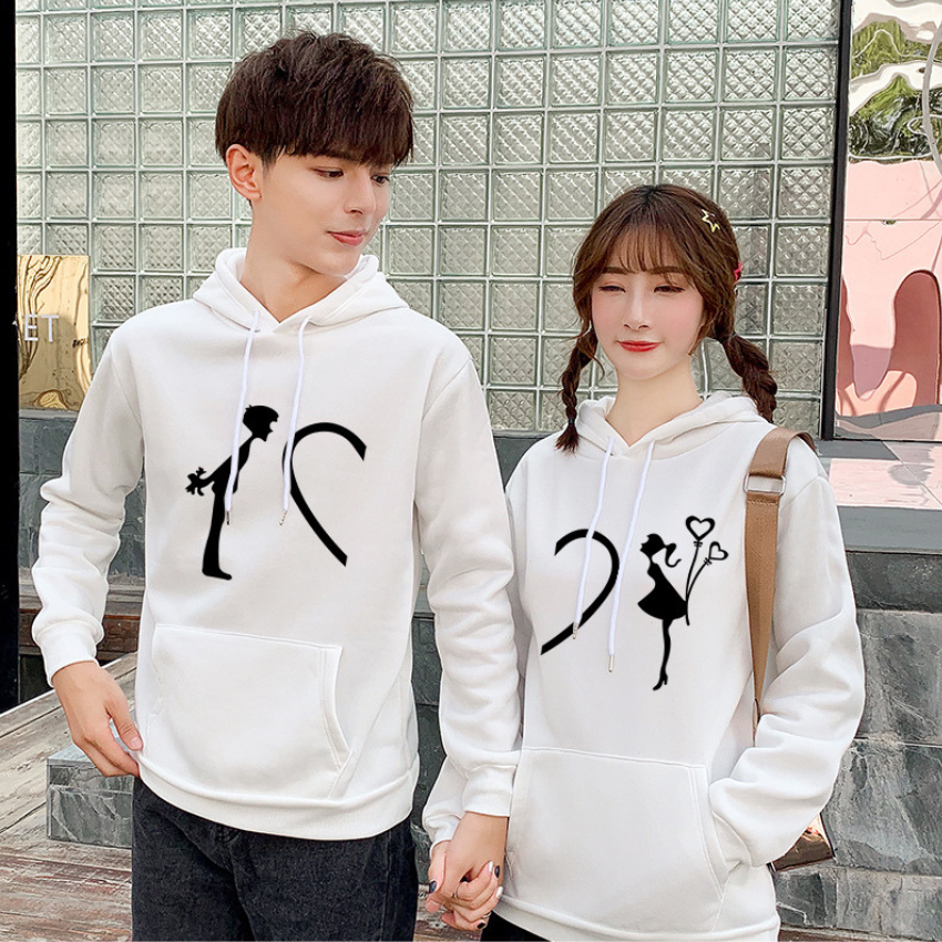 Áo Đôi Nỉ Nam Nữ MM05, Áo Đôi Có Mũ In Hình Ghép Tim ý Nghĩa, Vải Nỉ Bông In Hình Dễ Thương
