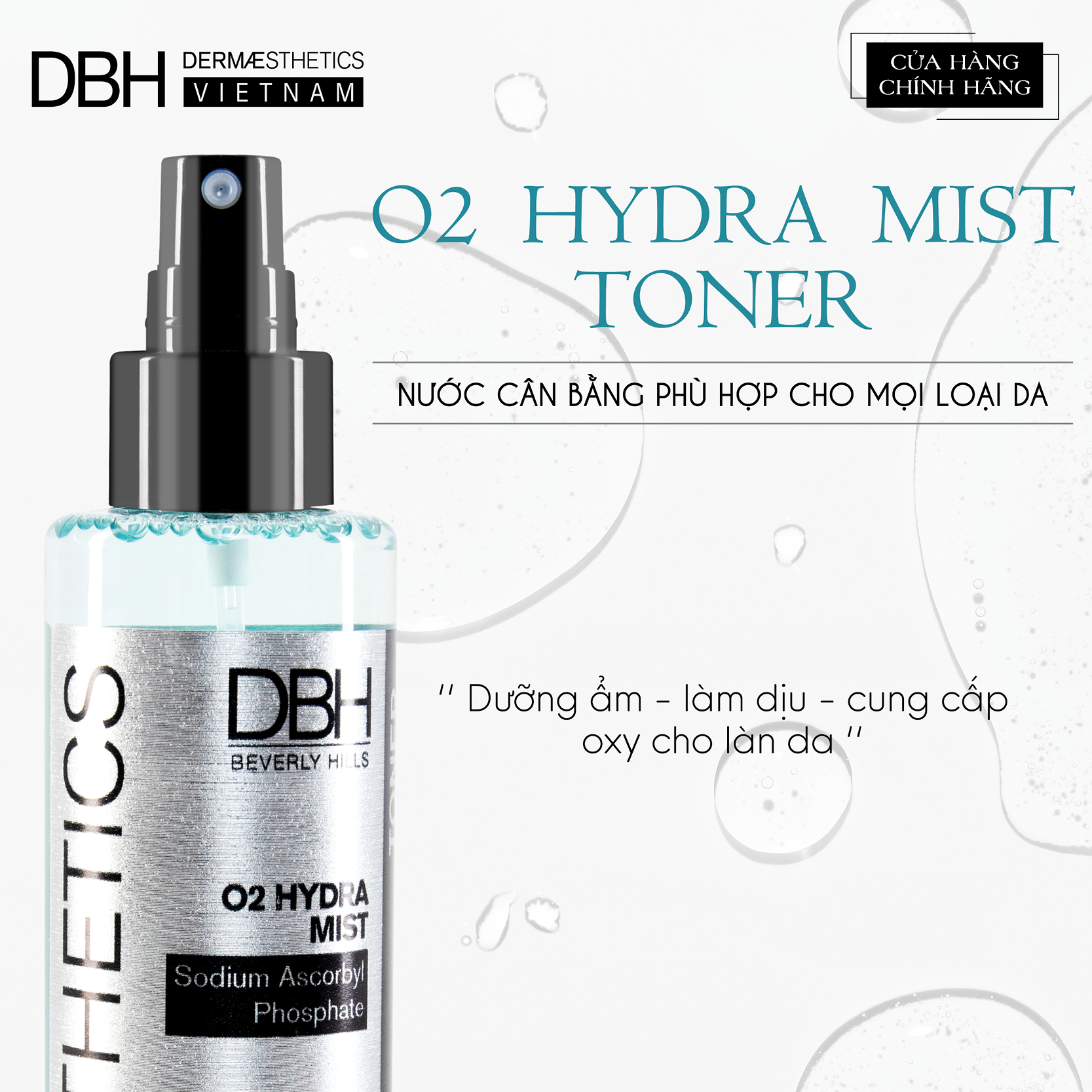 NƯỚC CÂN BẰNG DA O2 HYDRA MIST TONER 6.0 OZ