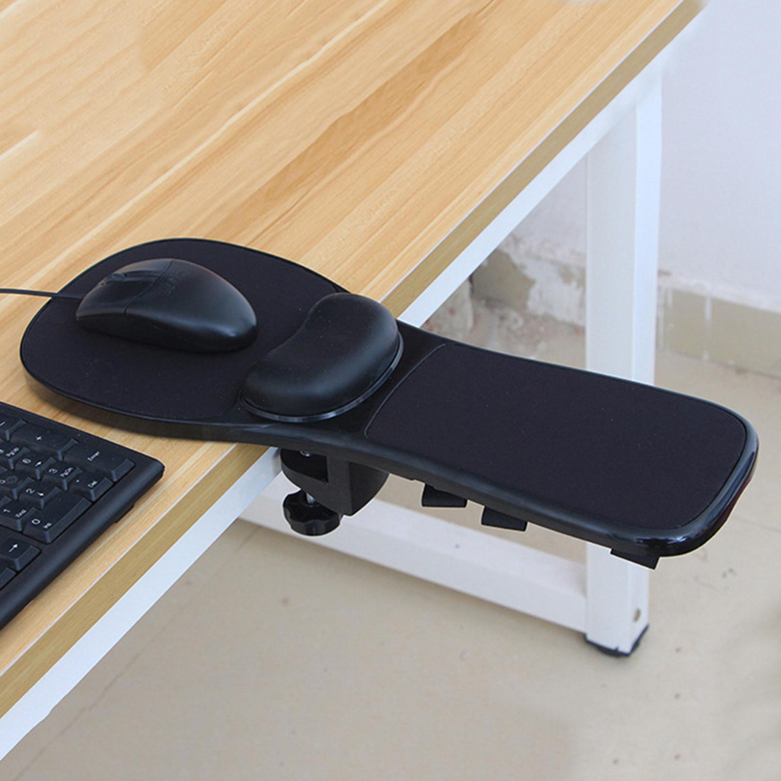 Ergonomic Computer Arm Rest Mouse Pad Wrist Cushion Attaches to Desk/Chair