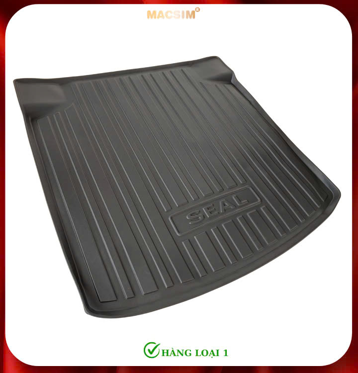 Thảm lót cốp xe ô tô BYD SEAL 2024+(cốp sau) Nhãn hiệu Macsim chất liệu nhựa TPE cao cấp màu đen