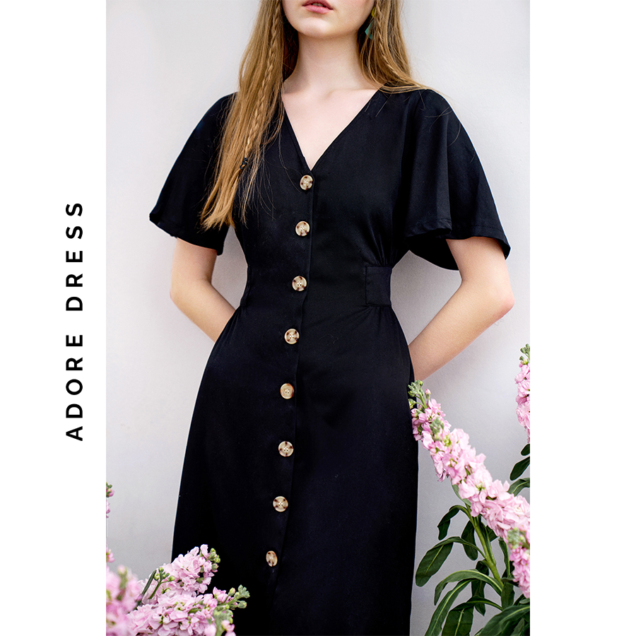 Đầm midi dress thô mềm 4 màu 3ASDR2048 ADORE DRESS