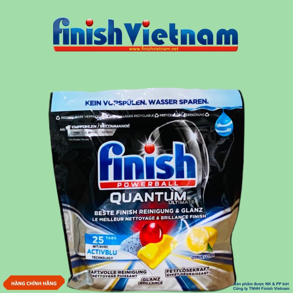 Combo - 2 túi Finish Quantum Ultimate 25v + Nước Bóng 750ml + Muối 1,2kg + DDVS Soda + Treo khử mùi