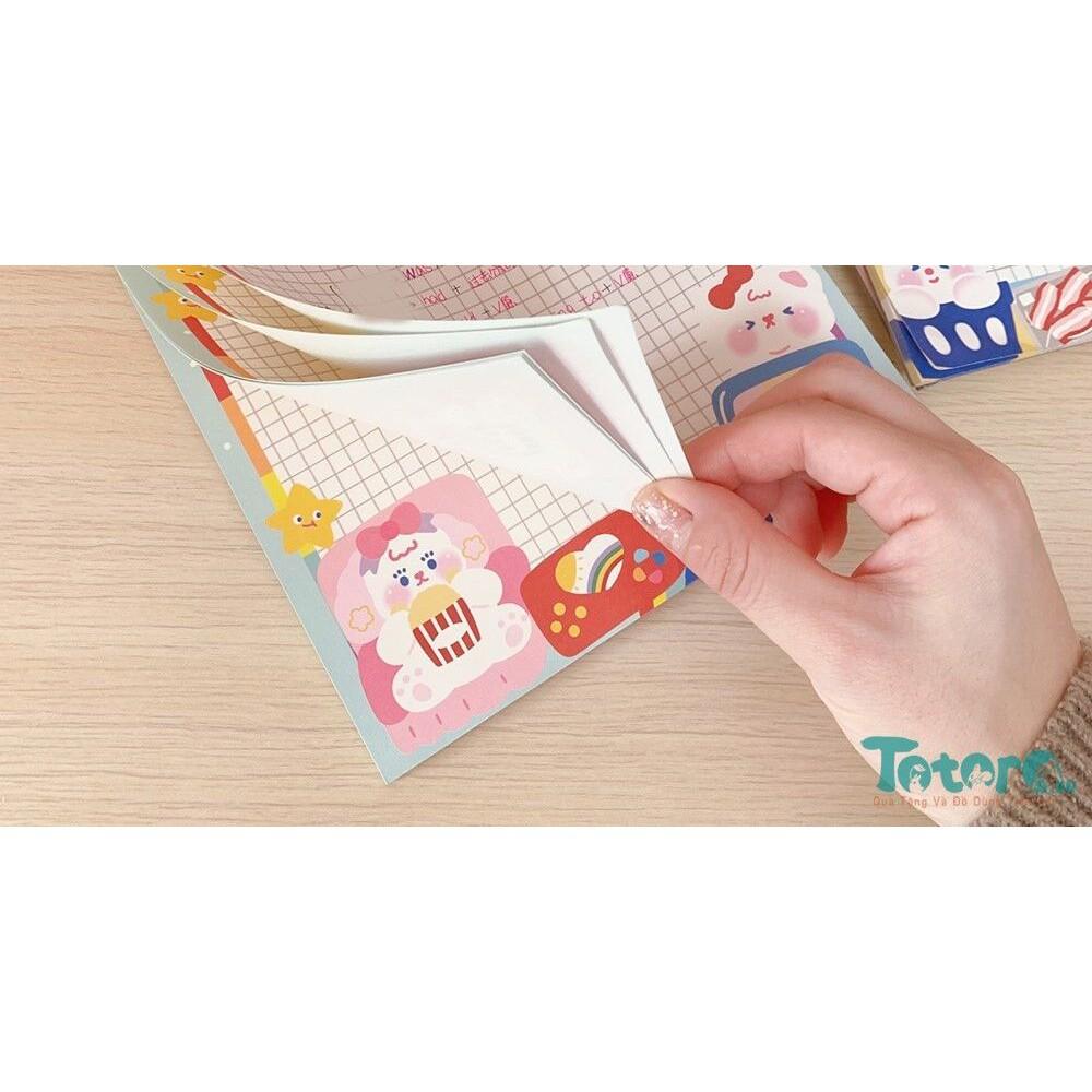 Tệp giấy ghi chú ô li Gấu Thỏ Xù - 30 tờ - 18x25.5cm