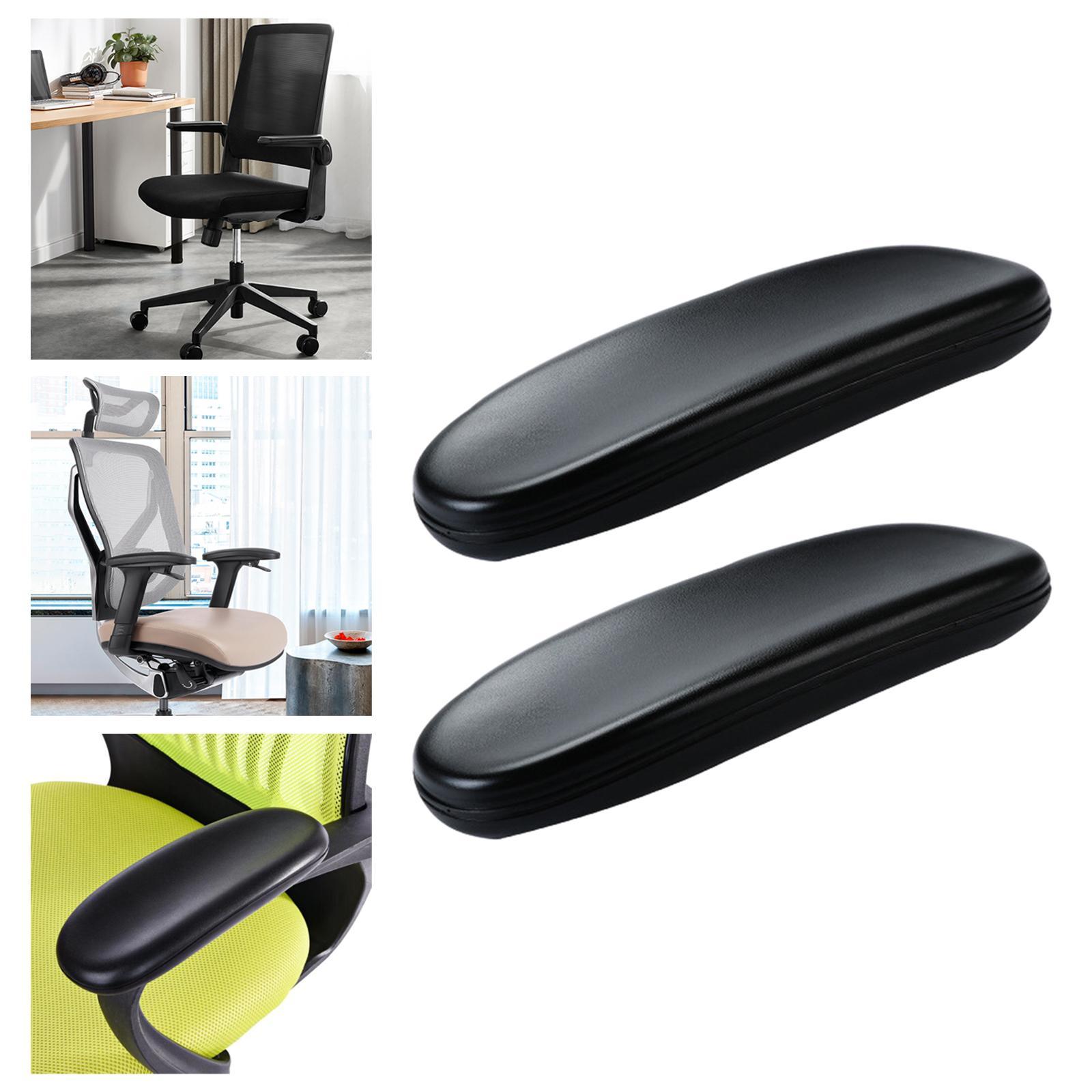 2Pcs Desk Chair Armrest Pads Gaming Chair Extra Thick PU Leather