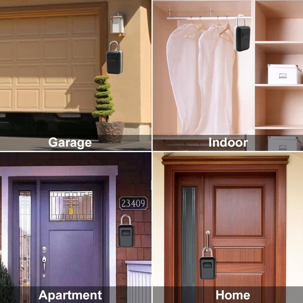 Hộp chìa khóa bảo mật treo tường Hộp chìa khóa có mã số 4 chữ số, Hộp khóa cực lớn Chìa khóa ngoài trời An toàn có tay cầm, Hộp chìa khóa được mã hóa cỡ XL