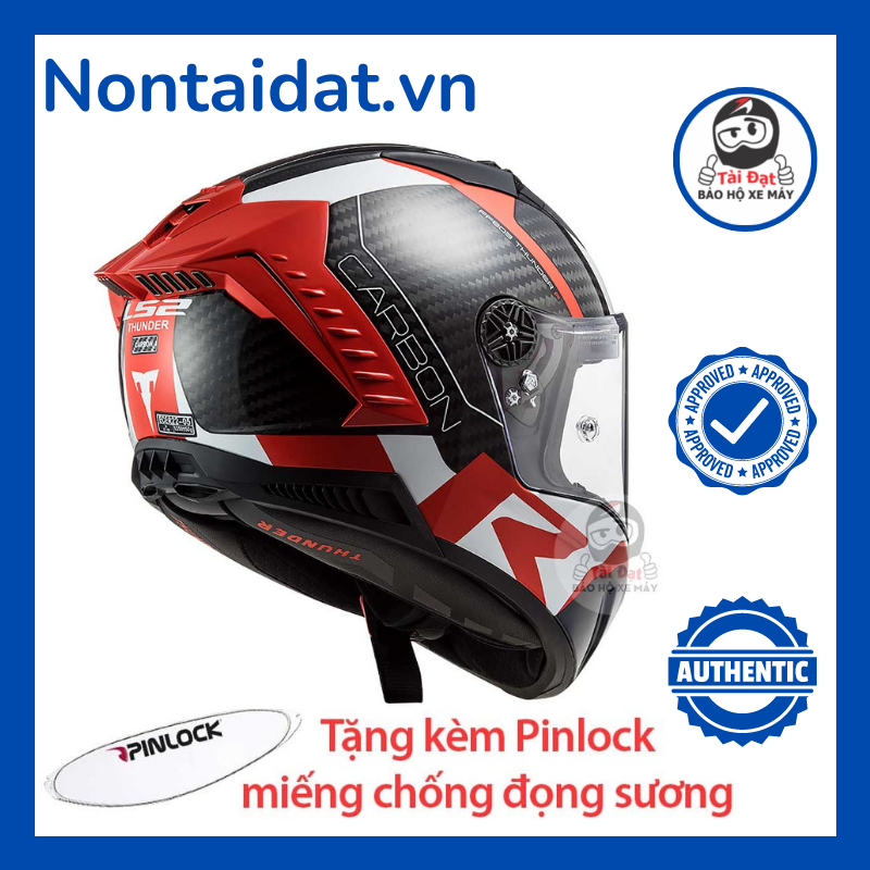 Nón bảo hiểm fullface sợi carbon siêu cao cấp LS2 FF805 hoạ tiết Racing