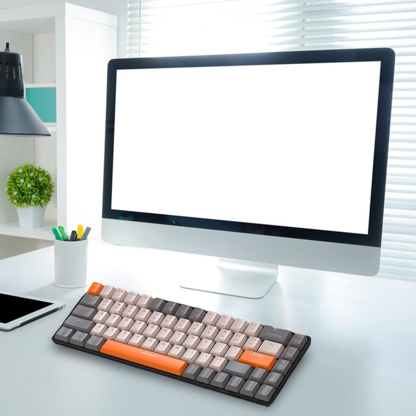 Mechanical Keyboard 2 Connection Methods PBT Key Caps Keypad for Laptop