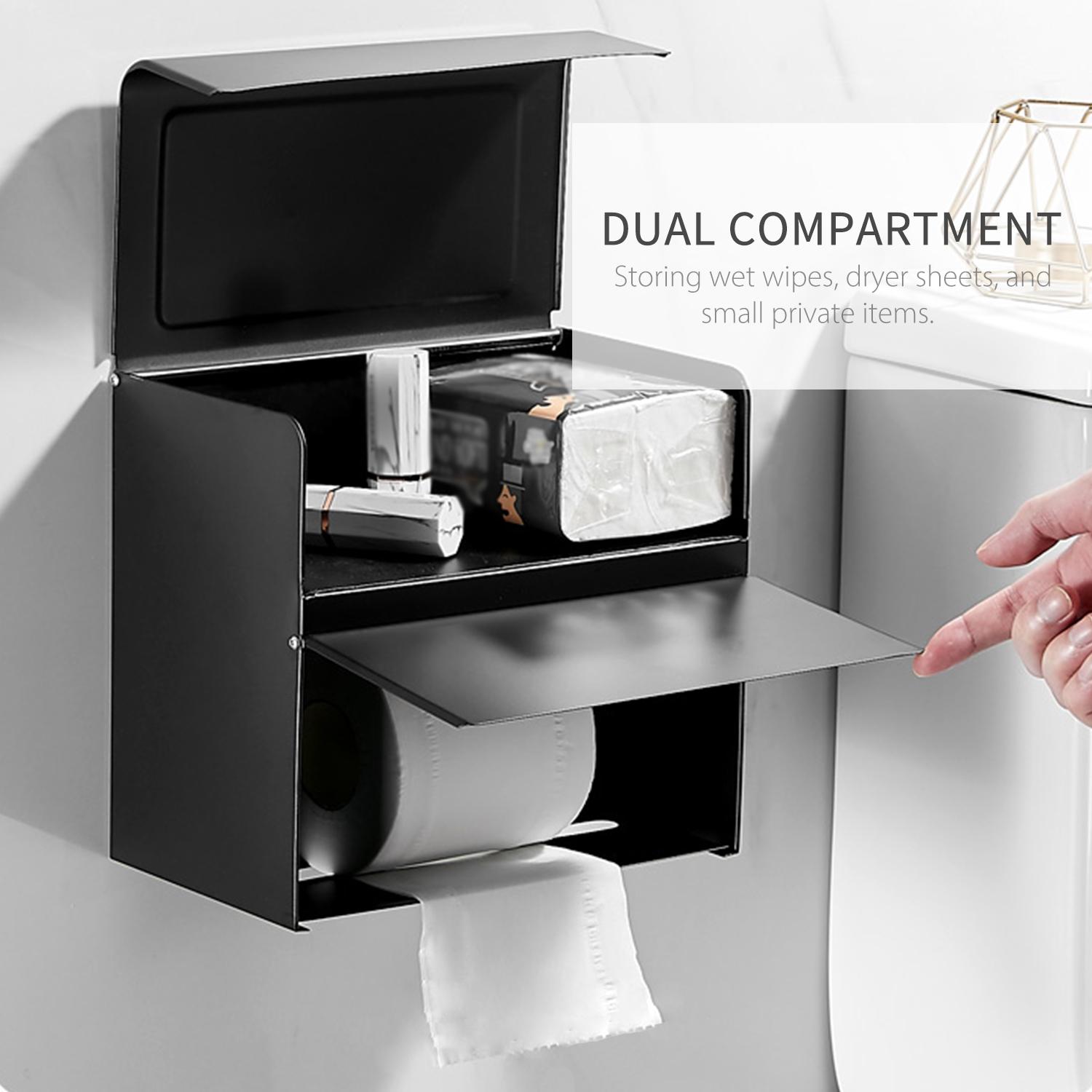 Găn đựng khăn giấy Bộ phân phối khăn giấy Treo tường Khoan bằng thép không gỉ không thấm nước