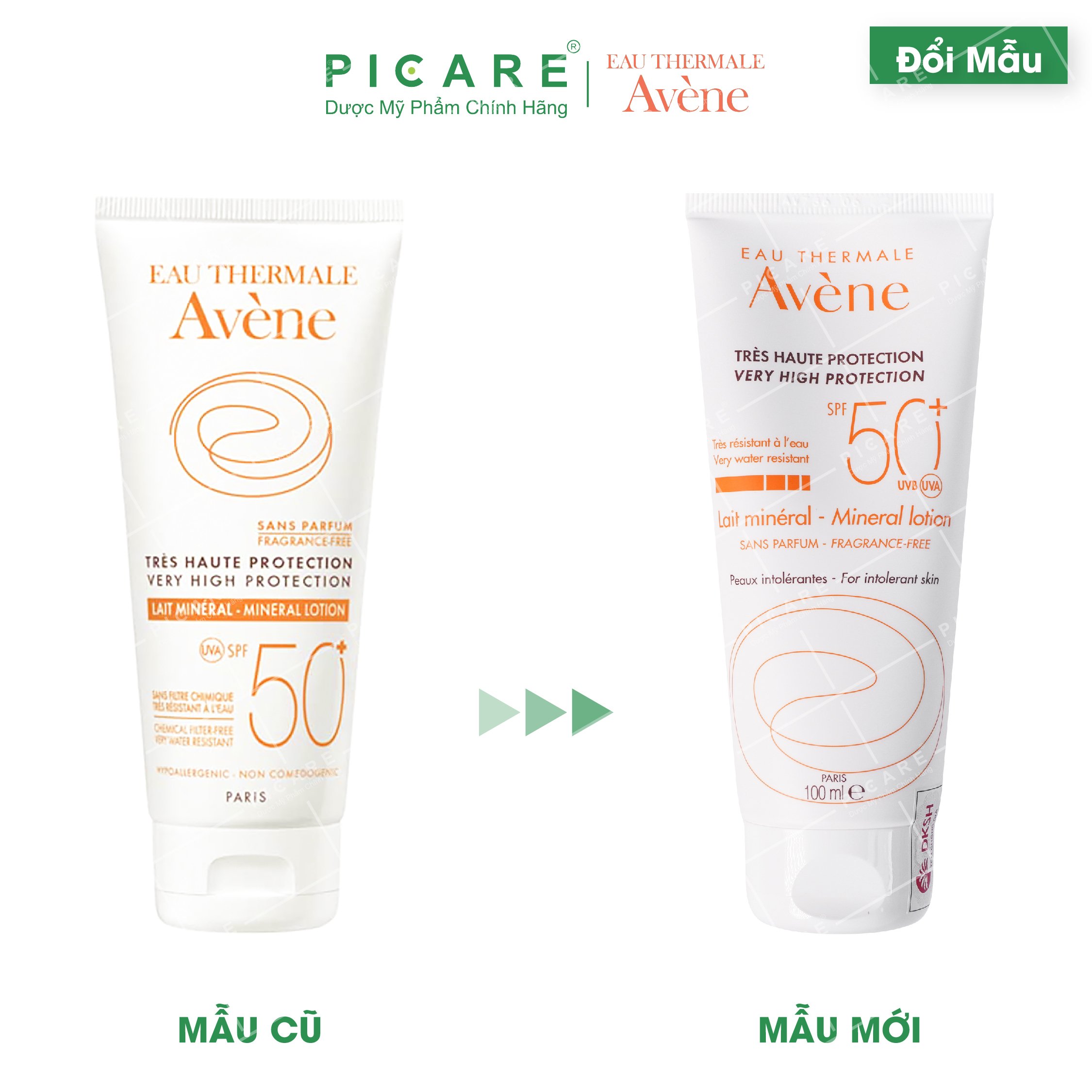 Kem Chống Nắng Vật Lý Toàn Thân, Bảo Vệ Da Rất Cao Avene Very High Protection Mineral Lotion SPF50+ 100ml