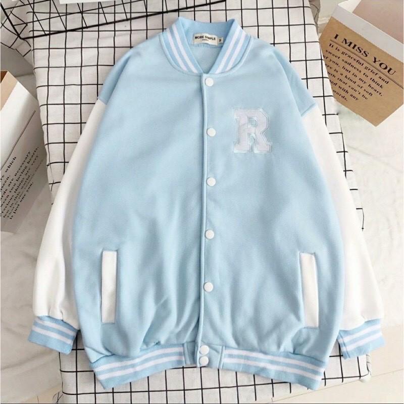 Hình ảnh Áo Khoác Bomber Nỉ Bông Jemcloset Ray Tay Dài Form Rộng Unisex Nam Nữ Ulzzang KUN