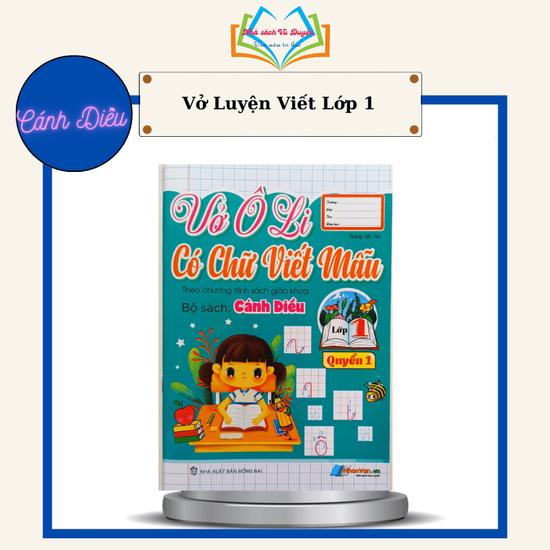 Sách - Combo vở ô li có chữ viết mẫu lớp 1 - Theo chương trình sách giáo khoa cánh diều