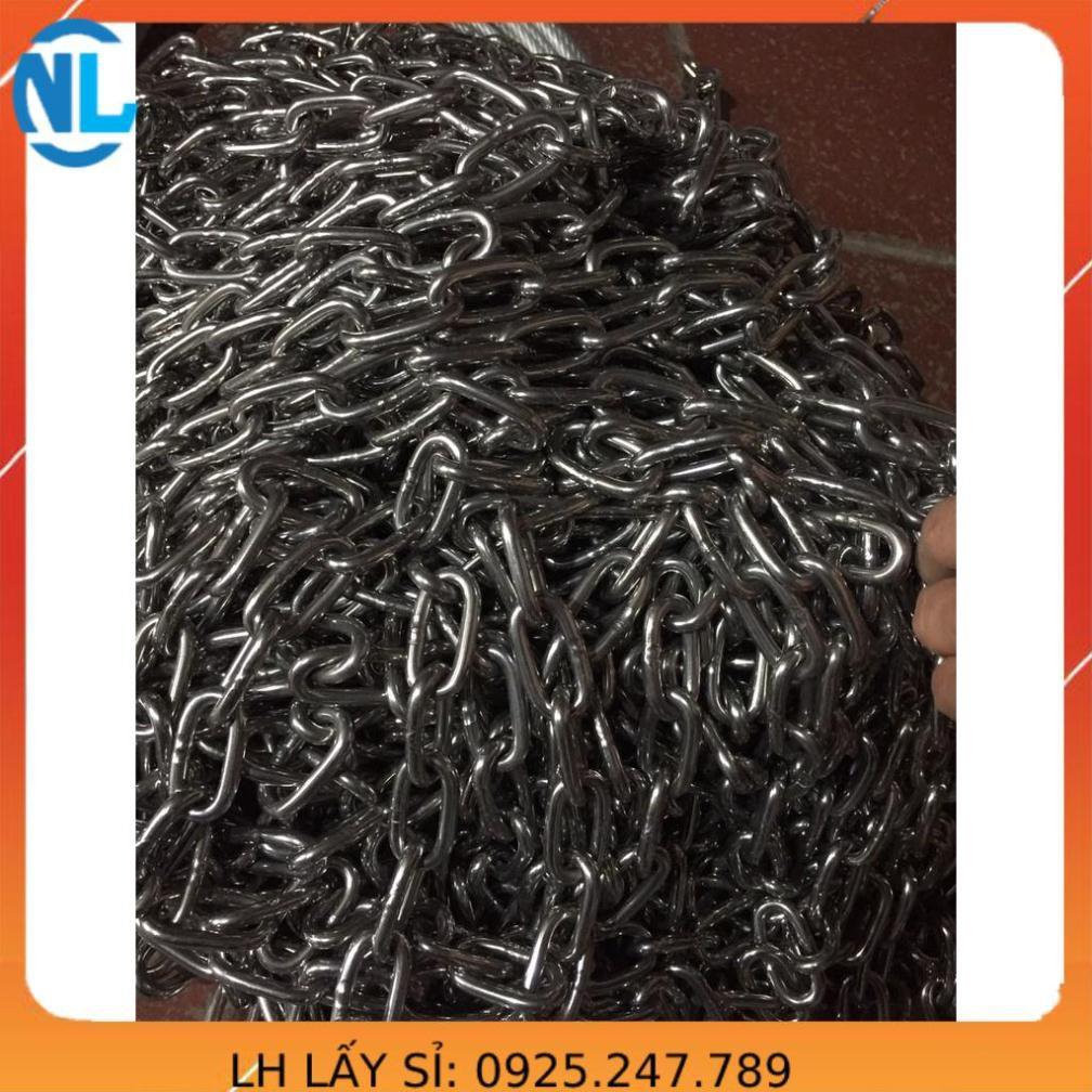 Xích inox chuẩn 304 phi 6. 10m xích đu. xích inox. inox chuẩn 304 , xích khóa đồ cáp thép giá sỉ
