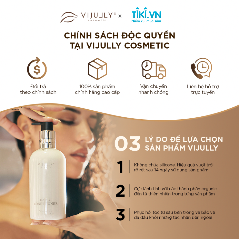 [CHÍNH HÃNG] DẦU XẢ DỪA VIJULLY GIÚP TÓC MỀM MƯỢT, PHỤC HỒI TÓC HƯ TỔN - DAISY CONDITIONER