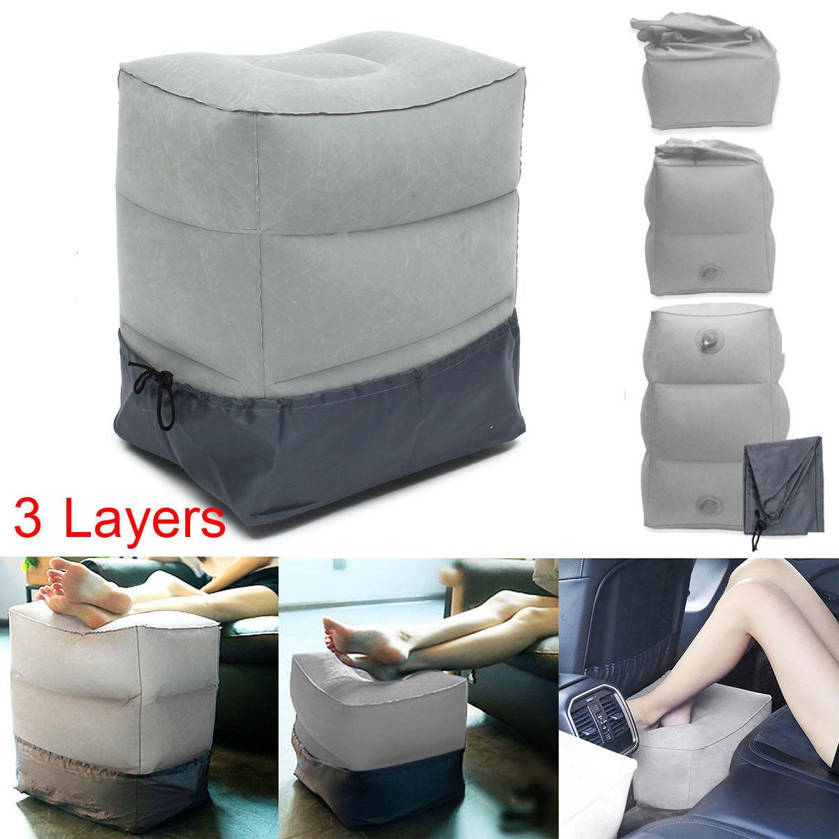 Mới Nhất Nóng Hữu Ích Bơm Hơi Di Động Du Lịch Để Chân Gối Máy Bay Xe Máy Bay Huấn Luyện Trẻ Em Chuyến Bay Ngủ Chân Miếng Lót
