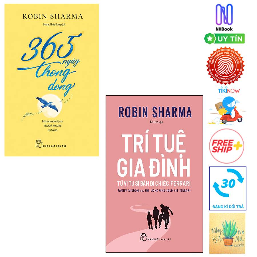 Combo 365 Ngày Thong Dong Và Trí Tuệ Gia Đình Từ Nhà Sư Đã Bán Chiếc Ferrari