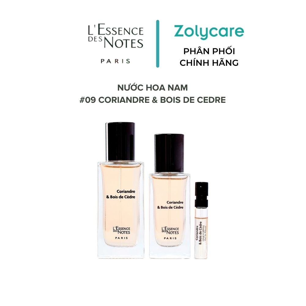 Nước Hoa Nam L'Essence des Notes Coriandre &amp; Bois De Cedre #09 Energy 30ml/50ml