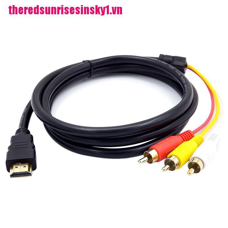 Giắc chuyển đổi từ đầu HDMI sang đầu 3RCA video audio av 1.5m cho 1080p hdtv
