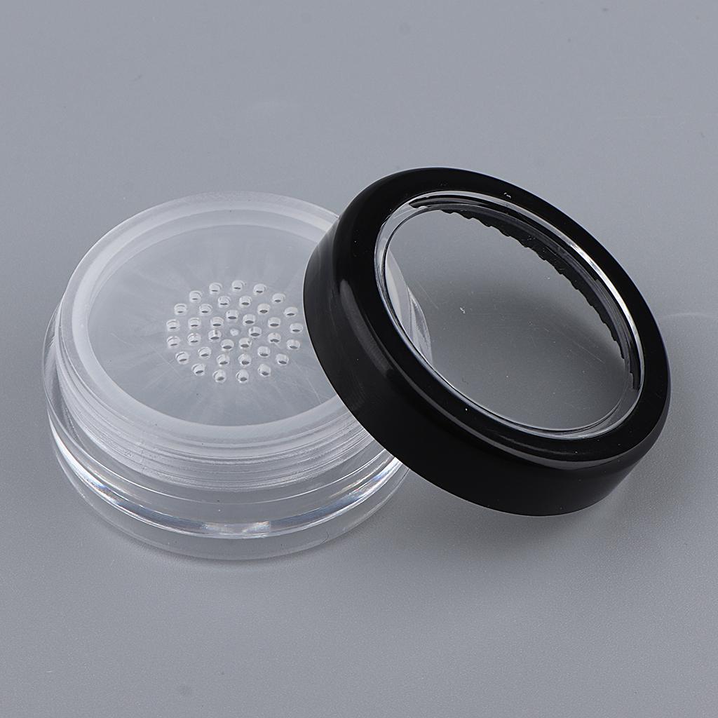 10 Pieces Empty Powder Case PP Plastic Box Cosmetic Makeup Loose Powder Jar