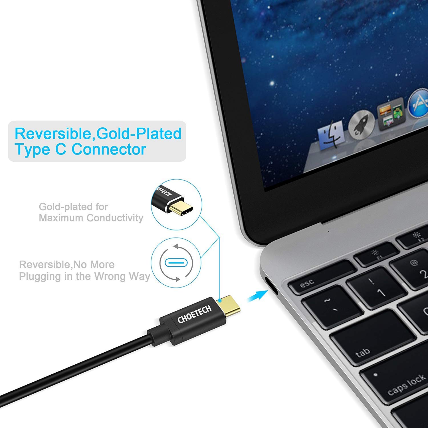 Đầu chuyển adapter USB 3.1 Type-C ra HDMI chuẩn 4K@60HZ hiệu CHOETECH hUB-H06 cho điện thoại Macbook Laptop - Hàng chính hãng