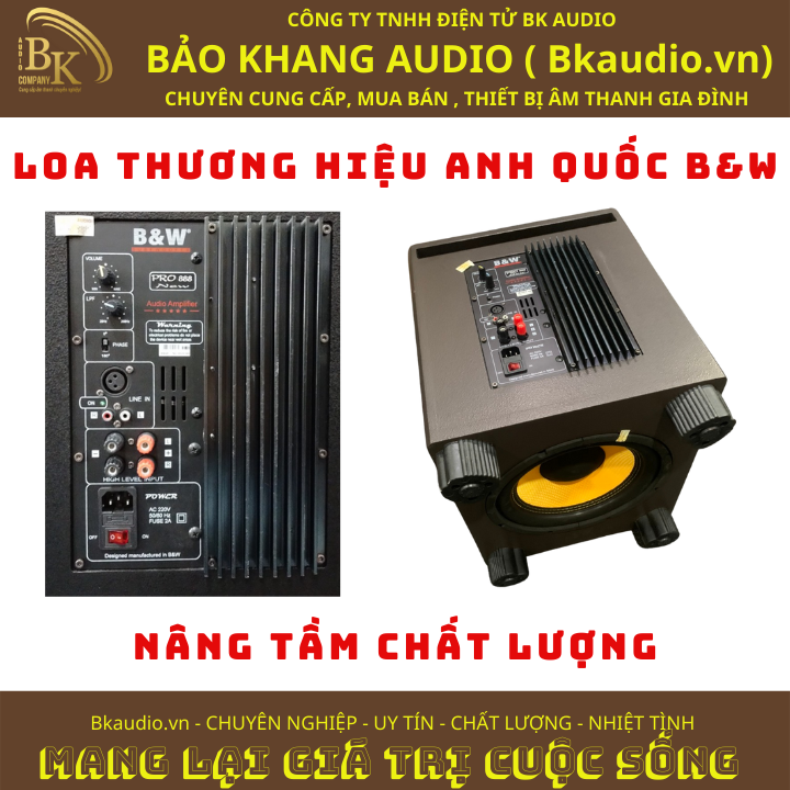 Loa sub ( loa trầm ) SW.Pro888. Loa đến từ thương hiệu B&amp;W ( Anh quốc ). Msp: SPL&amp;A-02