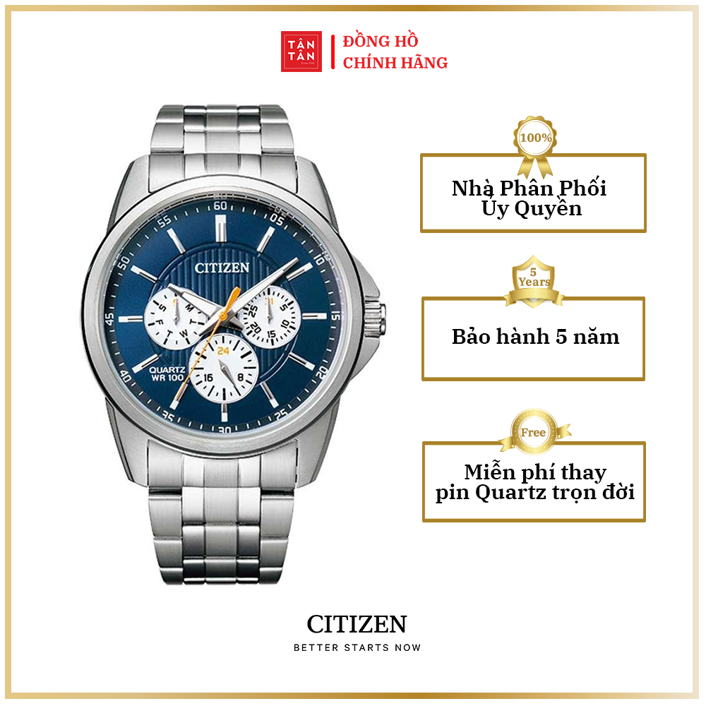 Đồng hồ Nam Citizen Quartz AG8340-58L 42mm