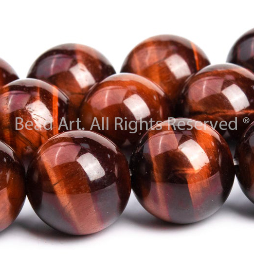 8MM Đá Mắt Hổ Đỏ, Mắt Cọp Đỏ, Red Tiger Eye Tự Nhiên Loại AAA, Đá Phối Vòng Tay Phong Thuỷ, Chuỗi Hạt, Mệnh Hoả, Thổ - Bead Art