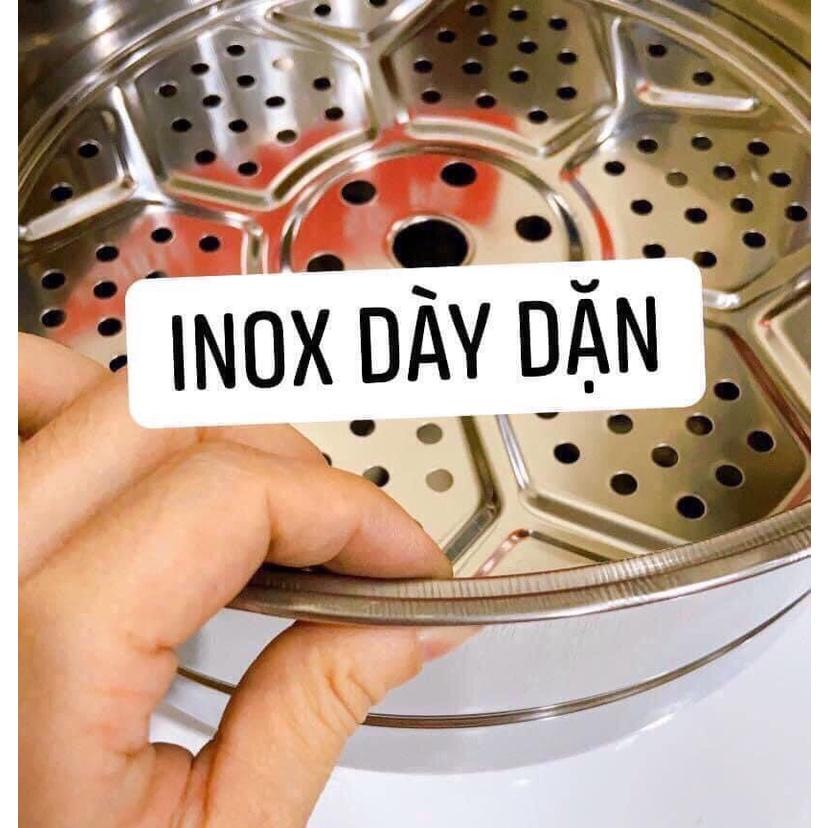 Nồi Hấp Inox 3 Tầng Đa Năng 28cm - Xửng Hấp nhanh Tiết kiệm nhiên liệu
