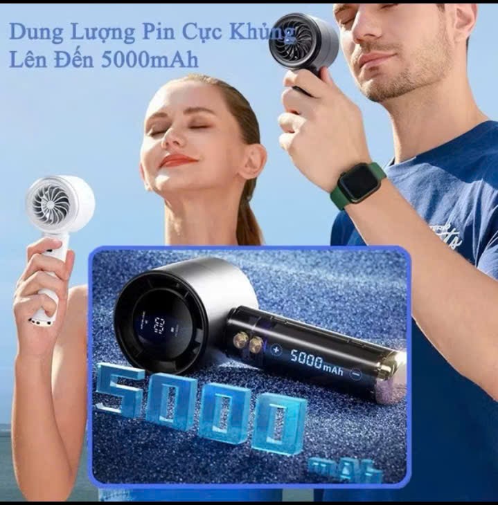 Quạt gió mini cầm tay tốc độ gió tùy chỉnh làm mát nhanh