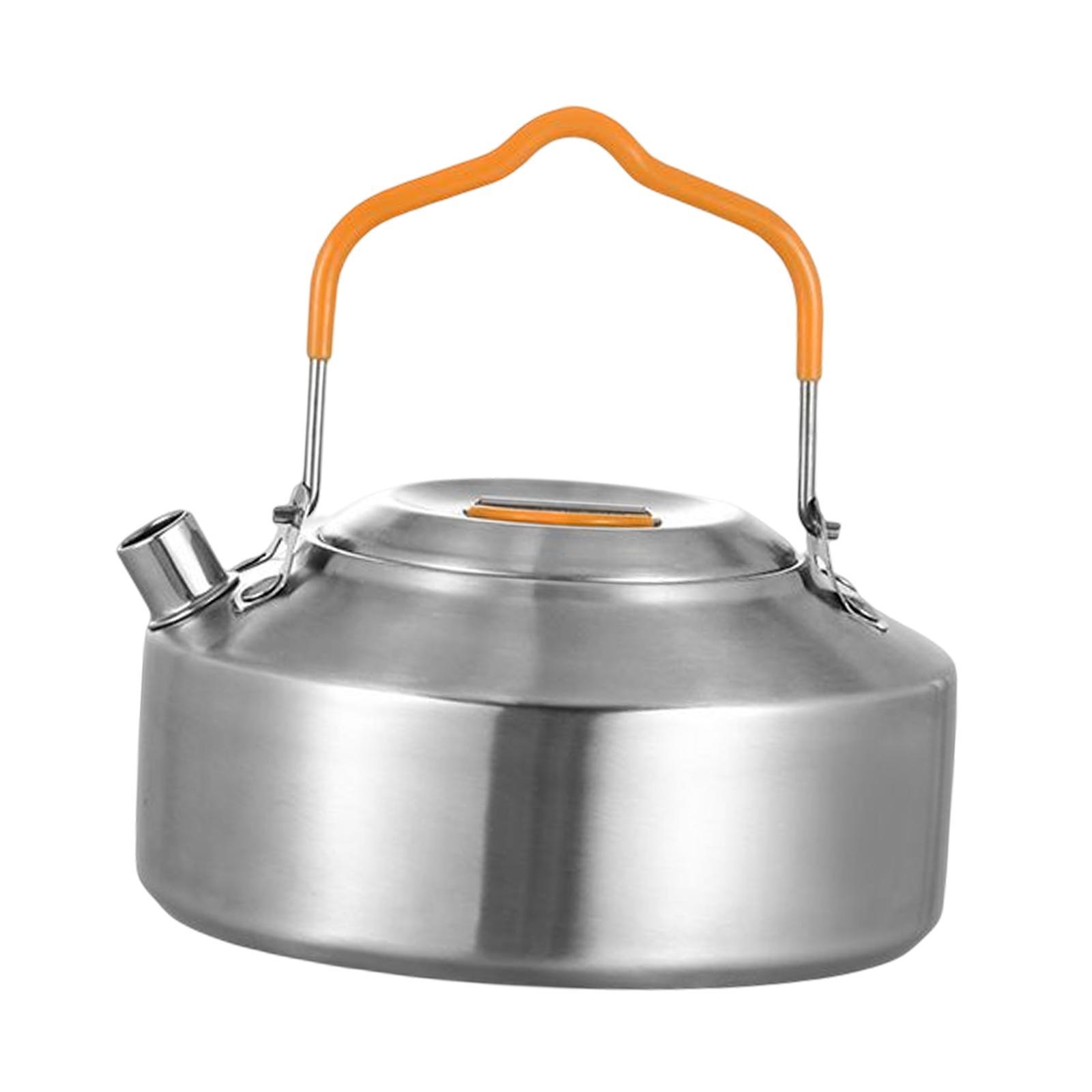 Camping Kettle Teapot Cookware with Handle Outdoor Tea Coffee Pot for Hiking