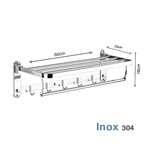 Vắt khăn giàn inox 304 B1 - Vắt Khăn Phòng Tắm 