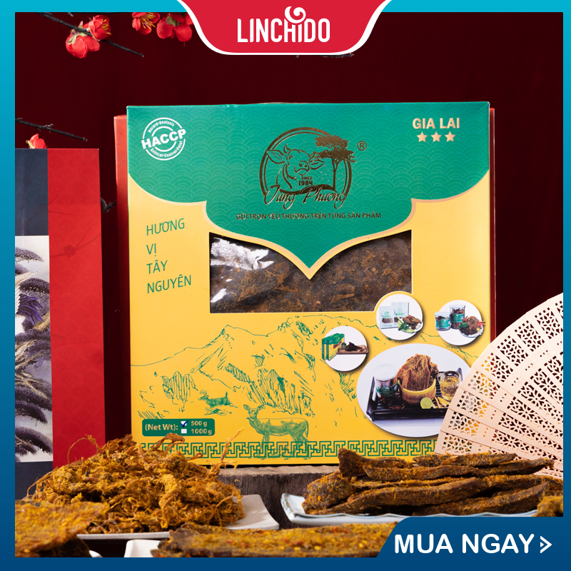 Khô Nai - Đặc Sản Gia Lai - Tùng Phương Du Ký - Loại 500 Gram ( LOẠI HỘP ) 