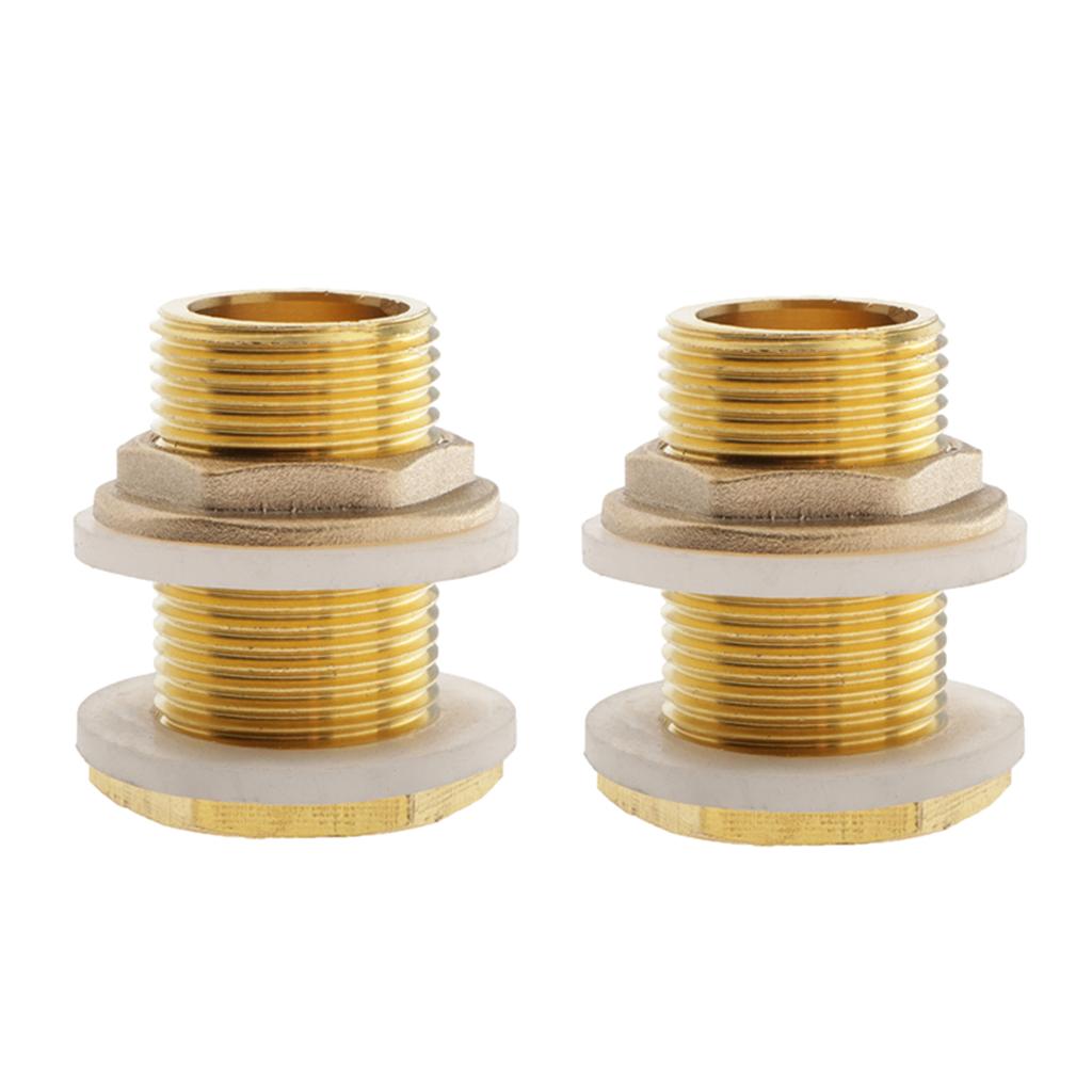 DN15 1/2‘’ Thread Water Tank Connector Bulkhead Fitting Leak-proof 45mm