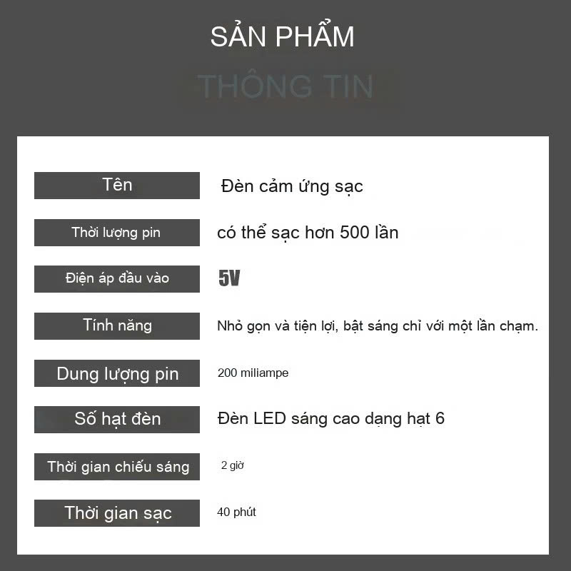 Đèn LED Dán Trần Xe Hơi , Tủ Quần Áo , Nhà Vệ Sinh , Kệ Sách , Cầu Thang , Gầm Bàn Ghế , Phòng Ngủ ,.. Sạc USB - Hàng Chính Hãng