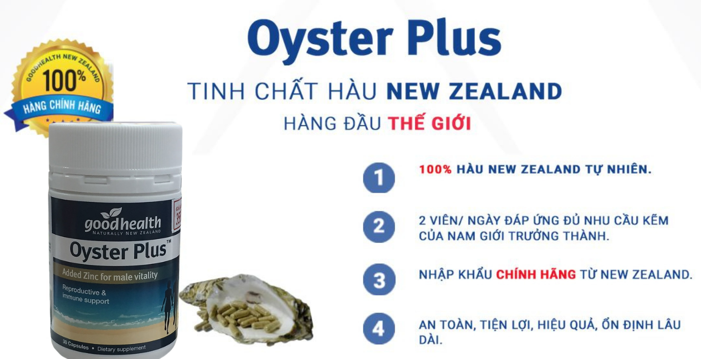 Tăng Cường Sinh Lý Nam Tinh Chất Hàu Goodhealth Oyster Plus Nhập Khẩu New Zealand Giúp Bổ Thận Tráng Dương, Cải Thiện Sức Khỏe Sinh Sản Và Chất Lượng Tinh Trùng, Hỗ Trợ Tình Trạng Xuất Tinh Sớm, Giảm Đau Lưng Mỏi Gối Chậm Mãn Dục – Lọ 30 viên