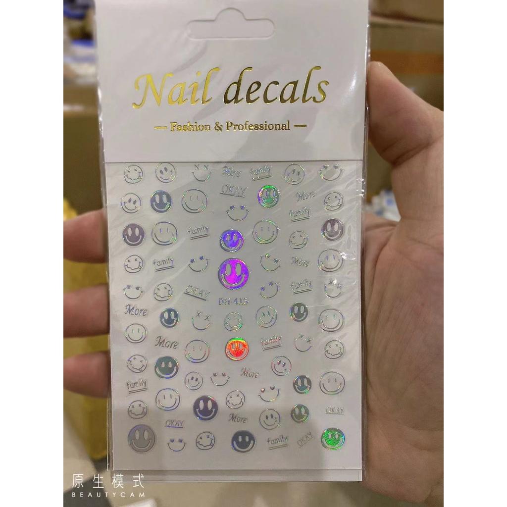 STICKER trang trí nail mặt cười DH415