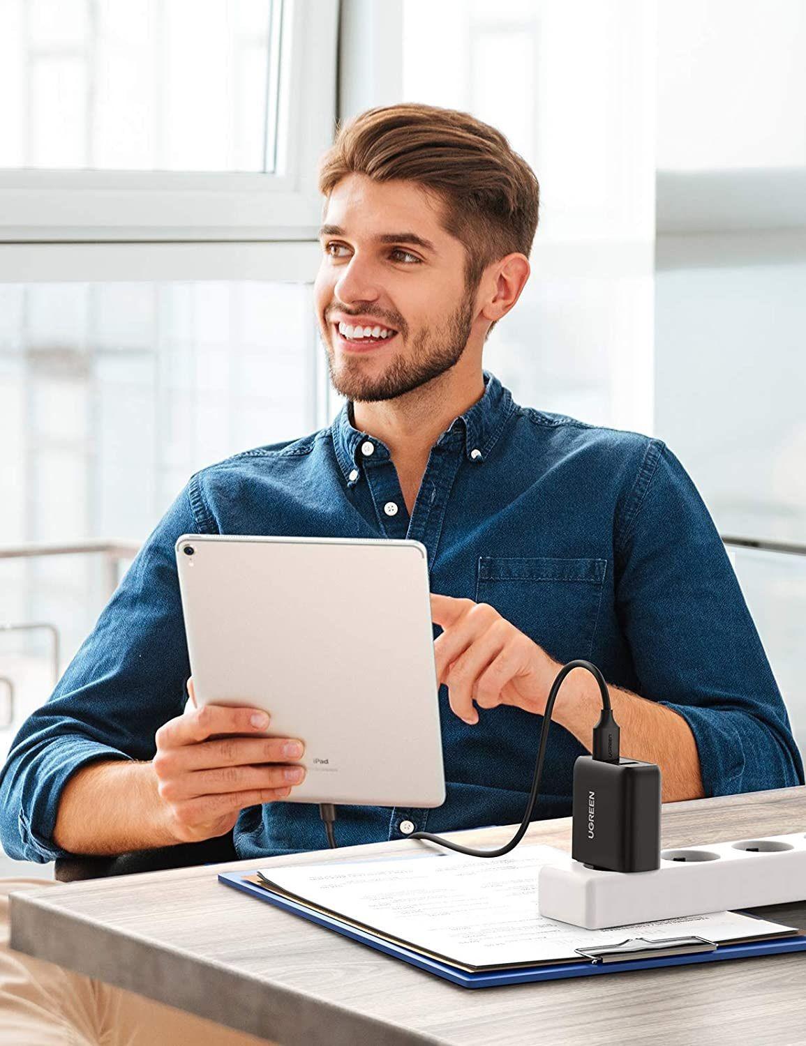 Ugreen UG10216CD161TK 36W QC3.0 2 cổng USB màu Đen Củ sạc nhanh - HÀNG CHÍNH HÃNG