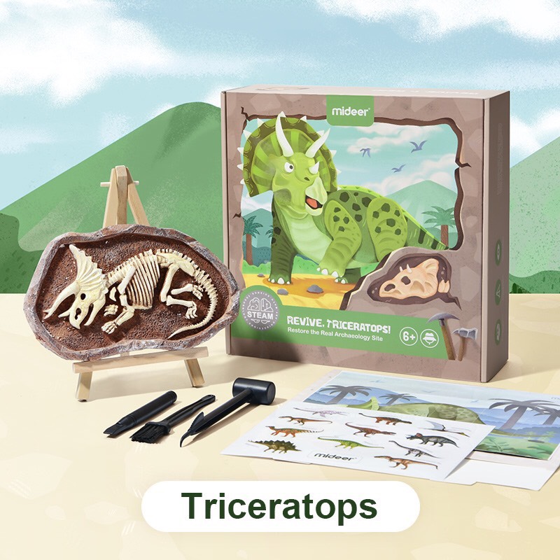 Đồ chơi khảo cổ khủng long hóa thạch Mideer Steam Game Revive T-rex